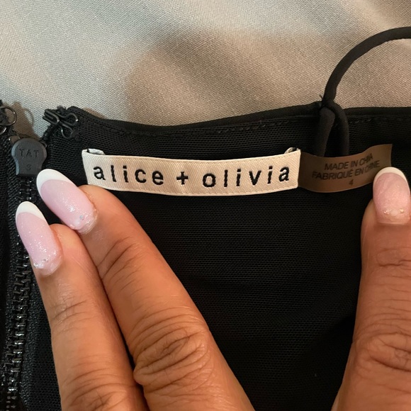 NWOT Alice + Olivia Black Cutout Havana Mini Dress size 8 - Picture 10 of 10